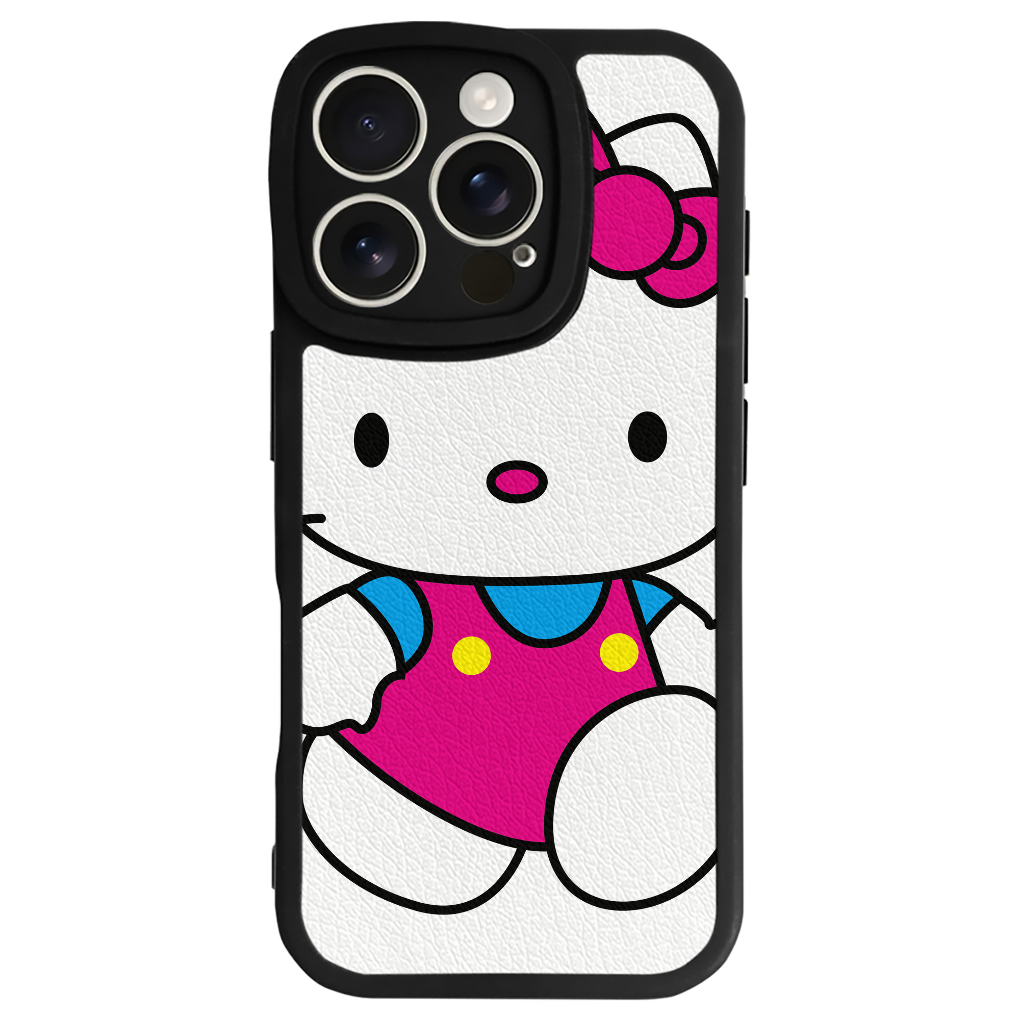 （画像用） Hello Kitty ハローキティ 【iPhone 16シリーズ対応】シリコンスマホケース（レザー調） 材質：シリコン